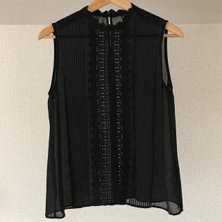 ドットアンドストライプスチャイルドウーマン(Dot&Stripes CHILDWOMAN)のDot and Stripes レース ノースリーブ 黒(カットソー(半袖/袖なし))