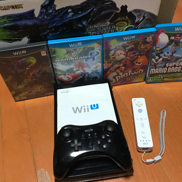 Wii U - wiiu 本体 プレミアムセット 人気ソフト付き その他おまけ付き ...
