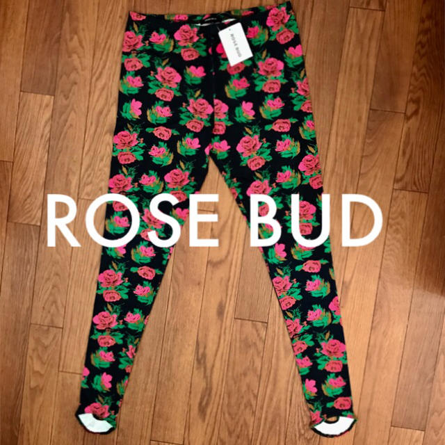 ROSE BUD(ローズバッド)の新品 未使用 ROSE BUD トレンカ 花柄 バラ レギンス スパッツ レディースのレッグウェア(レギンス/スパッツ)の商品写真
