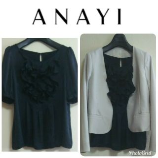 アナイ(ANAYI)の定価15000円☆ANAYI アナイ☆シフォンブラウス(シャツ/ブラウス(半袖/袖なし))