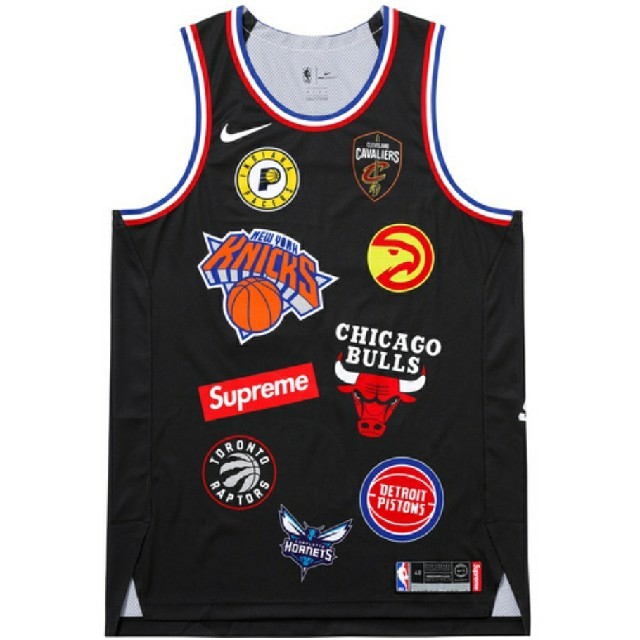 希少S  Supreme NlKE NBA Basketball Jersey黒MonaLisa