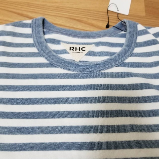 Ron Herman(ロンハーマン)のRHCインディゴボーダーカットソーS新品未使用タグ付きみなとみらい購入 メンズのトップス(Tシャツ/カットソー(半袖/袖なし))の商品写真
