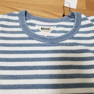 ロンハーマン(Ron Herman)のRHCインディゴボーダーカットソーS新品未使用タグ付きみなとみらい購入(Tシャツ/カットソー(半袖/袖なし))