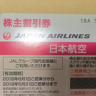 ジャル(ニホンコウクウ)(JAL(日本航空))のJAL 株主優待券 1枚(航空券)