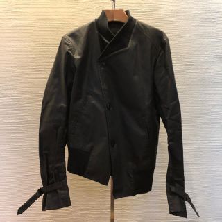 アンドゥムルメステール(Ann Demeulemeester)のアンドゥムルメステール 変形 コーティングジャケット ブルゾン xxs(フライトジャケット)