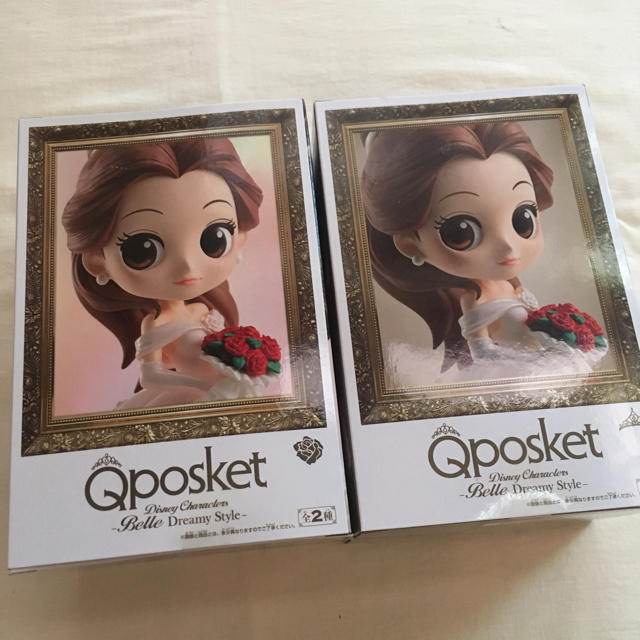 Disney(ディズニー)の新品未開封＊Qposket＊ベル＊2点まとめ売り＊レアカラー＊ホワイト＊ピンク エンタメ/ホビーのフィギュア(アニメ/ゲーム)の商品写真