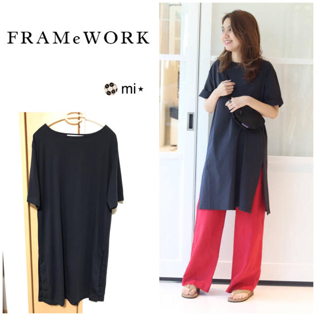 美品❣️今期完売 FRAMeWORK テンジクLONG Tシャツ グレー