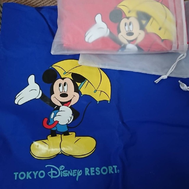 Disney(ディズニー)の［中古］東京TDRポンチョ×2 赤青 エンタメ/ホビーのおもちゃ/ぬいぐるみ(キャラクターグッズ)の商品写真