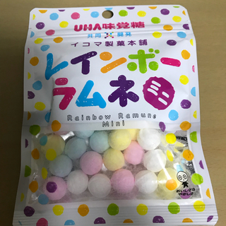 ユーハミカクトウ(UHA味覚糖)のイコマ製菓 レインボーラムネ ミニ 40ｇ(菓子/デザート)