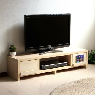 テレビ台　幅110cm　ロータイプ　テレビボード　メープル　nzclub(リビング収納)