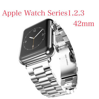 アップルウォッチ ベルト ステンレスバンド 調整工具付き AppleWatch用(腕時計(デジタル))