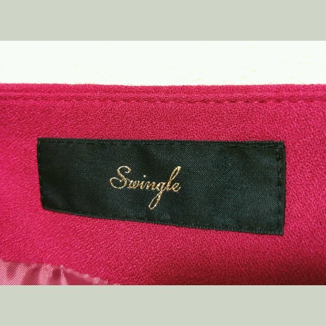 Swingle(スウィングル)のスウィングル♥ワインピンクリボンスカート レディースのスカート(ひざ丈スカート)の商品写真