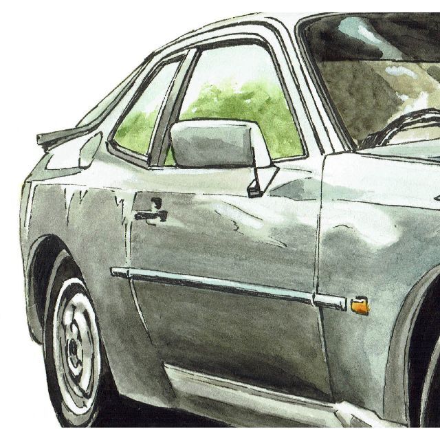 GC-465ポルシェ944/911限定版画 直筆サイン額装●作家 平右ヱ門 6