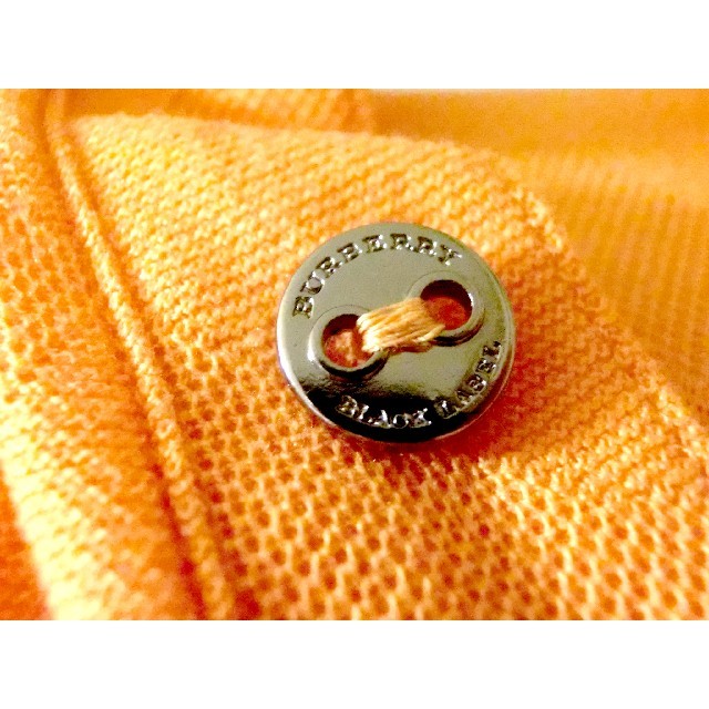 BURBERRY BLACK LABEL(バーバリーブラックレーベル)の【BURBERRY BLACK LABEL】オレンジチェックのポロシャツ メンズのトップス(ポロシャツ)の商品写真