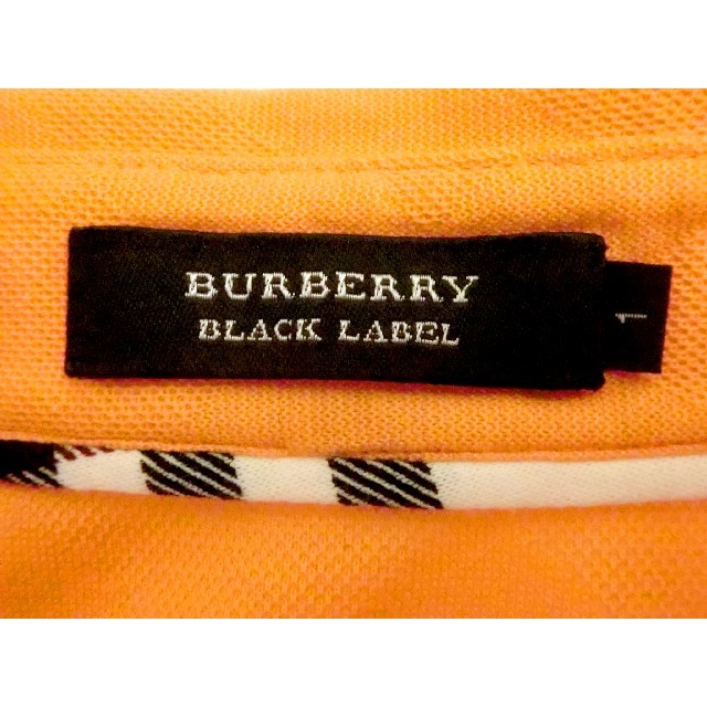 BURBERRY BLACK LABEL(バーバリーブラックレーベル)の【BURBERRY BLACK LABEL】オレンジチェックのポロシャツ メンズのトップス(ポロシャツ)の商品写真