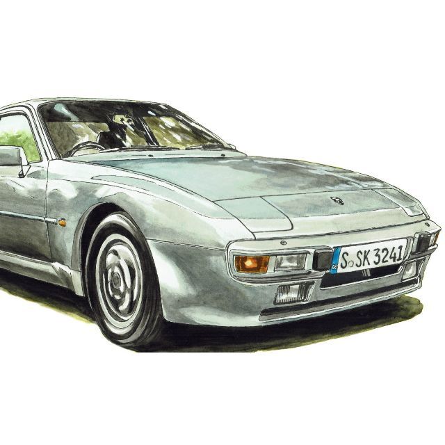 GC-466ポルシェ944/911限定版画 直筆サイン額装●作家 平右ヱ門 8