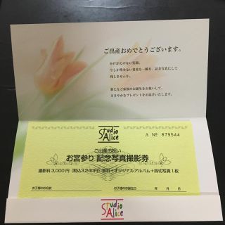 スタジオアリス 優待券(その他)