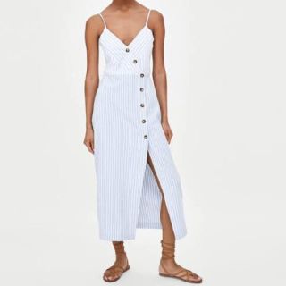 ザラ(ZARA)のZARA ストライプ ロングワンピース(ロングワンピース/マキシワンピース)