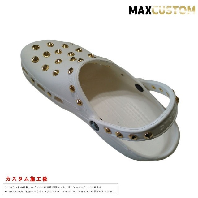 crocs(クロックス)のクロックス crocs ネオパンク カスタム 白 金 サイズ22～30cm メンズの靴/シューズ(サンダル)の商品写真