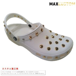 クロックス(crocs)のクロックス crocs ネオパンク カスタム 白 金 サイズ22～30cm(サンダル)