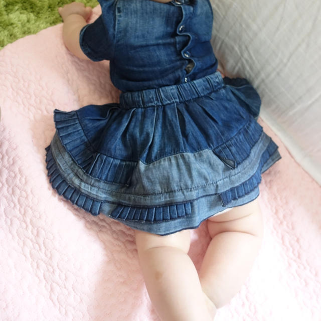 DIESEL(ディーゼル)のDIESELデニムワンピ baby キッズ/ベビー/マタニティのベビー服(~85cm)(ワンピース)の商品写真