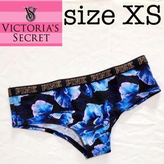 ヴィクトリアズシークレット(Victoria's Secret)のピンクロゴチークスター♦︎ブラックブルーフローラル(ショーツ)