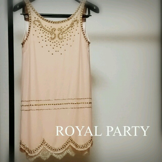 ROYAL PARTY(ロイヤルパーティー)のROYAL PARTY♡ビジューワンピ レディースのワンピース(ミニワンピース)の商品写真