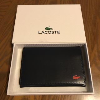 ラコステ(LACOSTE)のLACOSTE ネイビー 名刺入れ(名刺入れ/定期入れ)