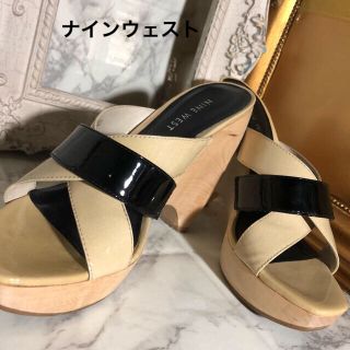 ナインウエスト(NINE WEST)の◼️ナインウェスト   ウッドミュール  バイカラー(ミュール)