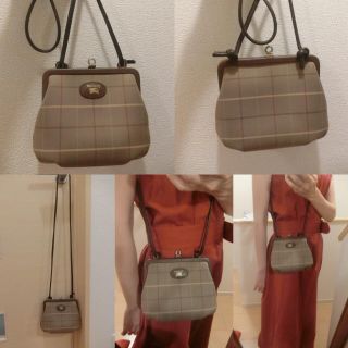 バーバリー(BURBERRY)の【美品】バーバリー Burberry ヴィンテージ  がま口 ショルダーバッグ(ショルダーバッグ)