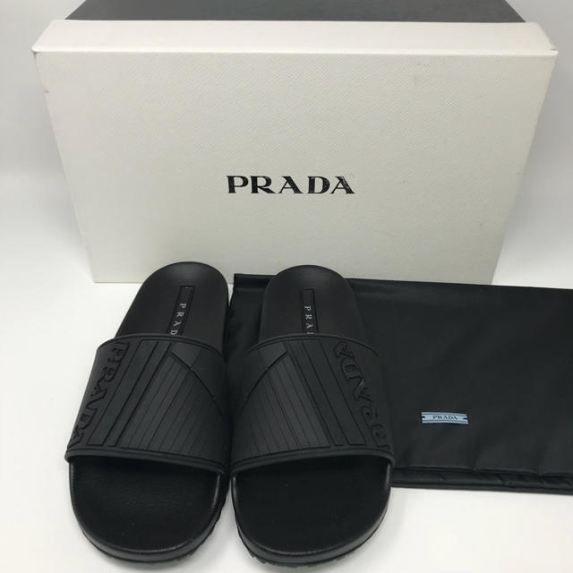 PRADA(プラダ)の新品プラダ PRADA ロゴ シャワーサンダル メンズの靴/シューズ(サンダル)の商品写真