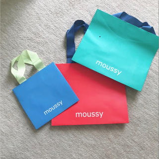 マウジー(moussy)のマウジー MOUSSY ショッパー まとめ売り オレンジ ブルー グリーン(ショップ袋)
