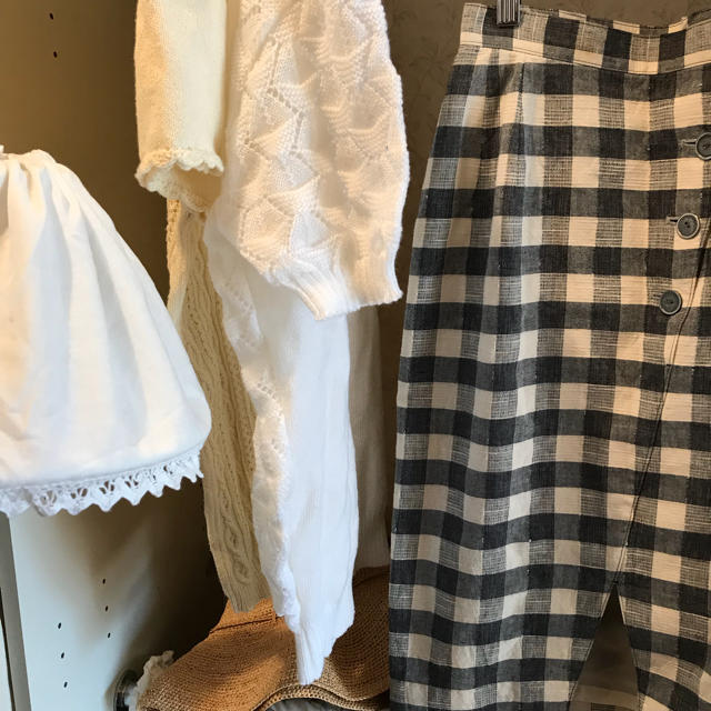 最終価格????????france vintage linen skirt.