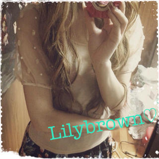 リリーブラウン(Lily Brown)の袖パフスリビジュートップス♡(Tシャツ(半袖/袖なし))