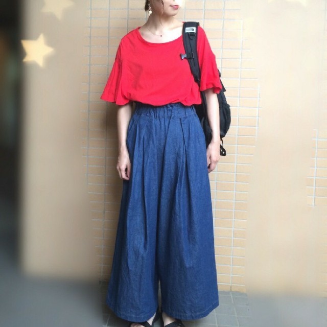 Dot&Stripes CHILDWOMAN(ドットアンドストライプスチャイルドウーマン)の(プロフ参照)ドットアンドストライプス　ワイドデニムパンツ レディースのパンツ(デニム/ジーンズ)の商品写真