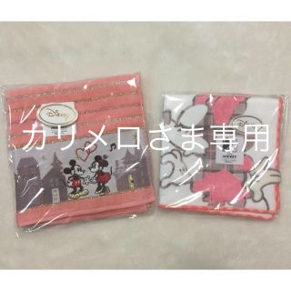 ディズニー(Disney)のDisney1192セレクションミッキー&ミニー（新品2セット）(ハンカチ)