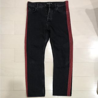 バレンシアガ(Balenciaga)のBALENCIAGA Coated-Stripe Straight Jeans(デニム/ジーンズ)