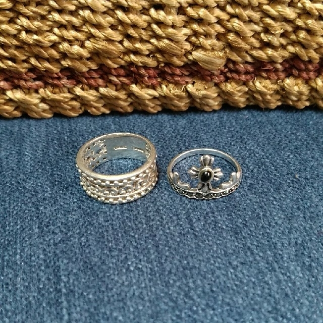 シルバー　リング　2個セット レディースのアクセサリー(リング(指輪))の商品写真
