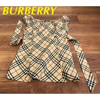 バーバリーブルーレーベル(BURBERRY BLUE LABEL)の三陽商会 Burberry 定番チェック チュニック キッズワンピ(チュニック)