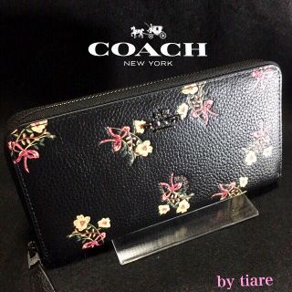 COACH - 春夏新作❣️コーチ 長財布 28444ブラック フラワーボウ