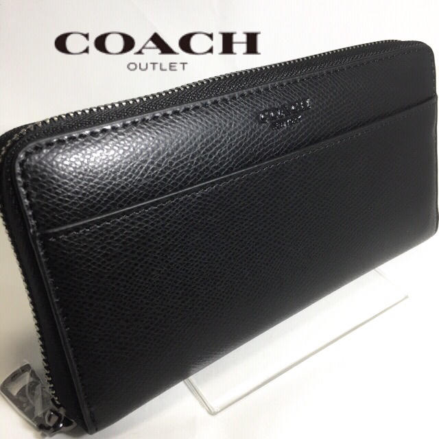 【新品】 COACH メンズ 長財布 正規品 シンプル F74977 ブラック