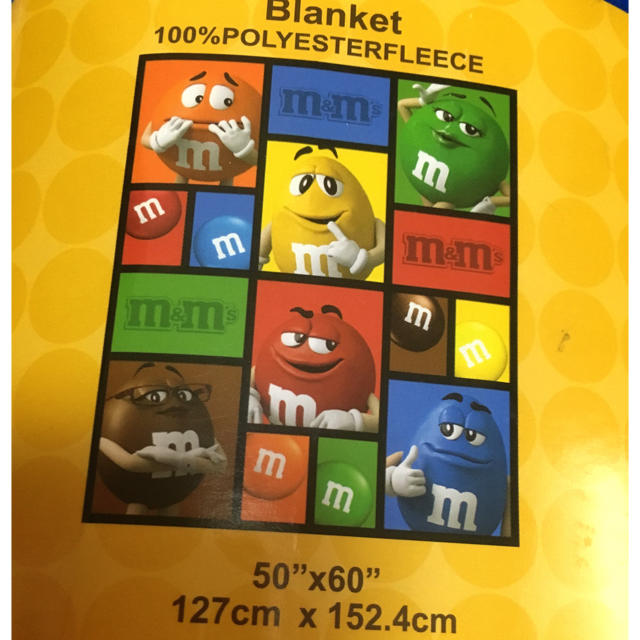 お値下げ中✨m&m's ブランケット インテリア/住まい/日用品の寝具(毛布)の商品写真