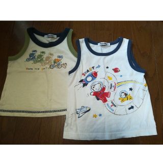 ファミリア(familiar)のタンクトップ二枚　Tシャツ二枚　セット　90 familiar　ファミリア(Tシャツ/カットソー)