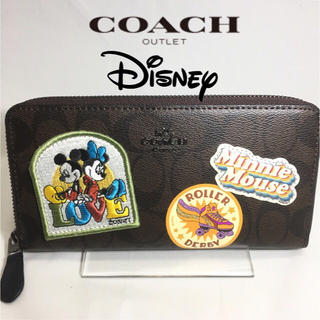 コーチ(COACH)の新作❣️コーチ×ディズニーコラボ長財布 ミッキー×ミニーマウス アラウンドジップ(財布)
