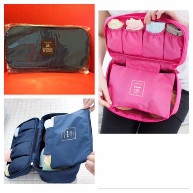 送込！カラフルトラベルポーチ☆ネイビー レディースのバッグ(スーツケース/キャリーバッグ)の商品写真