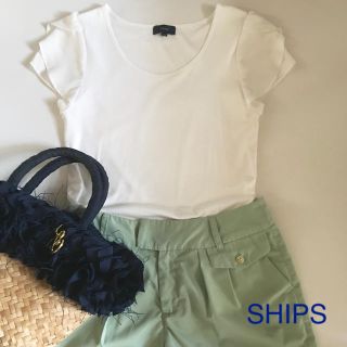 シップス(SHIPS)のSHIPS/フリルスリーブカットソー(カットソー(半袖/袖なし))