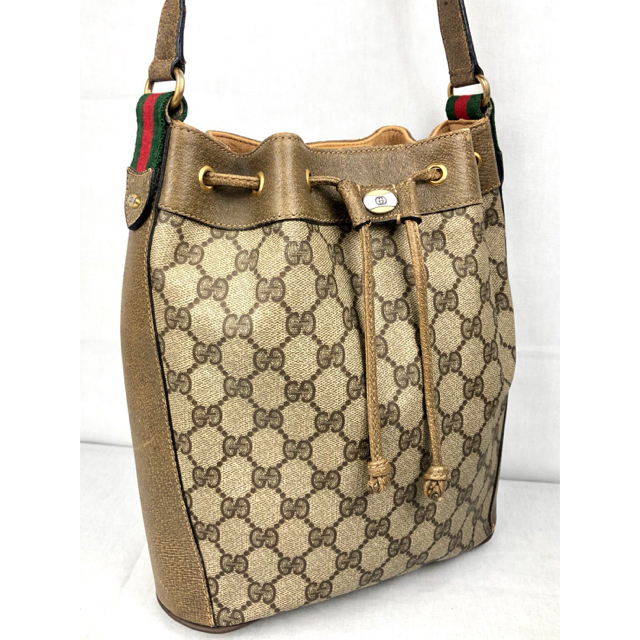 GUCCI - グッチ シェリーライン GG柄 ヴィンテージ 巾着 ショルダーバッグ