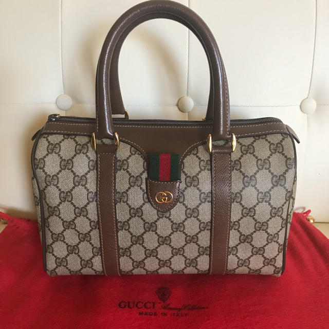 Gucci - ほぼ未使用品 可愛い！オールドグッチ シェリーライン ミニ ボストン バッグの通販 by Safari｜グッチならラクマ