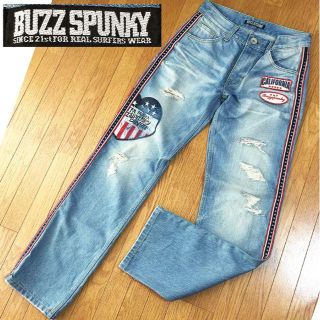 バズスパンキー(BUZZ SPUNKY)の超美品★BUZZSPUNKY ユニセックス M クラッシュジーンズ ダメージ加工(デニム/ジーンズ)