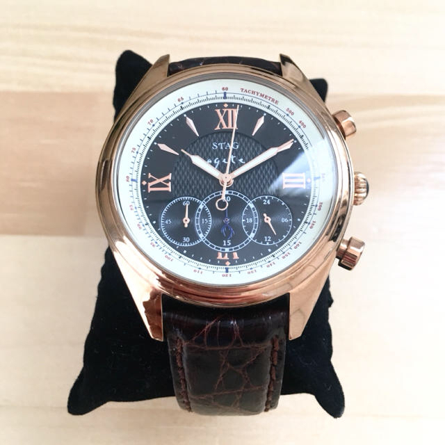 agete(アガット)のagete for MEN × STAG コラボ時計 ピンクゴールド メンズの時計(腕時計(アナログ))の商品写真